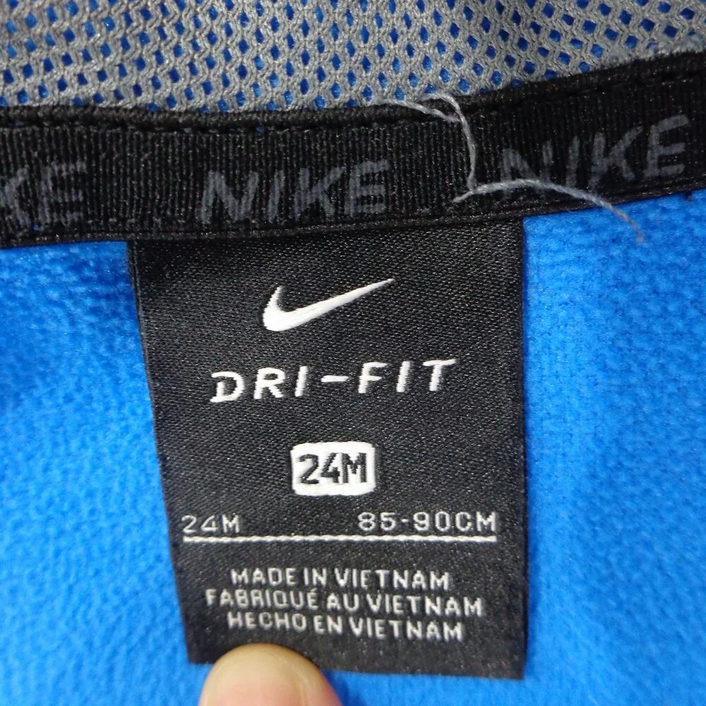 NIKE DRI-FIT ‎ Toddler Boy's Full Zip Hooded Pocket Athletic Jacket Navy Size 2T